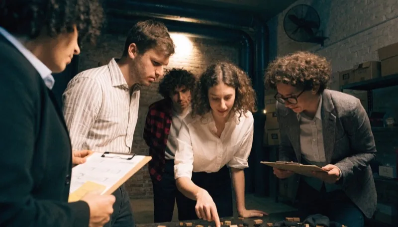 Team solving clues together, team building in Nuremberg