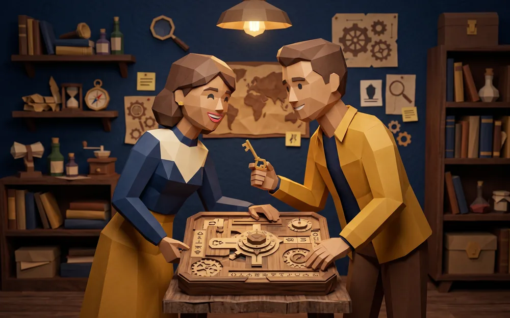 Paar beim ersten Date im Escape Room in Nürnberg