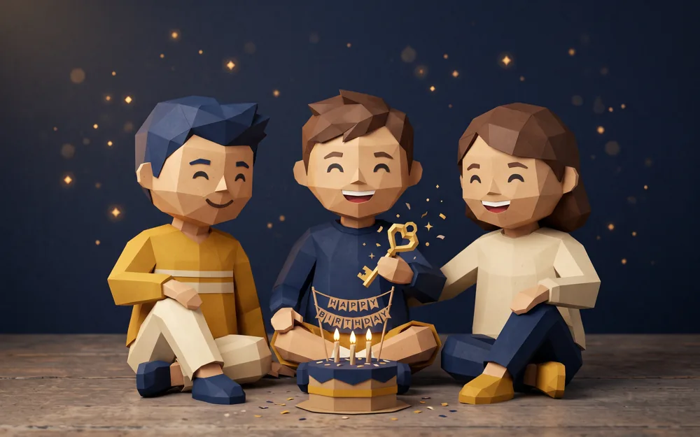 Illustration: Kinder feiern Geburtstag im Escape Room in Nürnberg