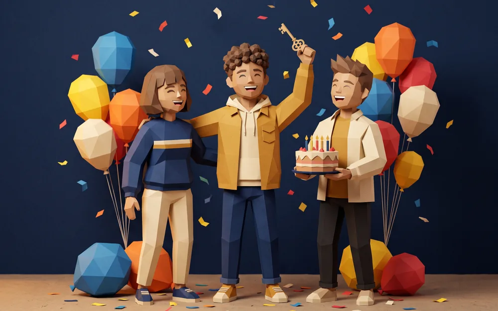 Illustration: Teenager feiern Geburtstag im Escape Room in Nürnberg