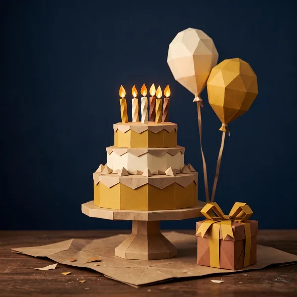 Birthday balloons and confetti